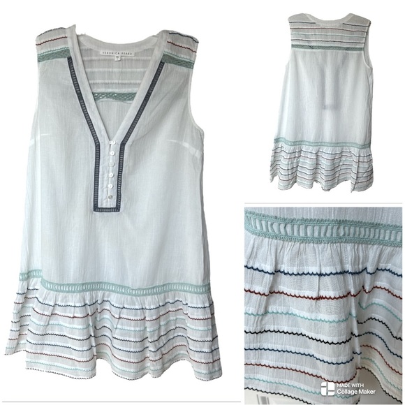 Veronica Beard cotton dress with Multicolor Stripes - Picture 1 of 9